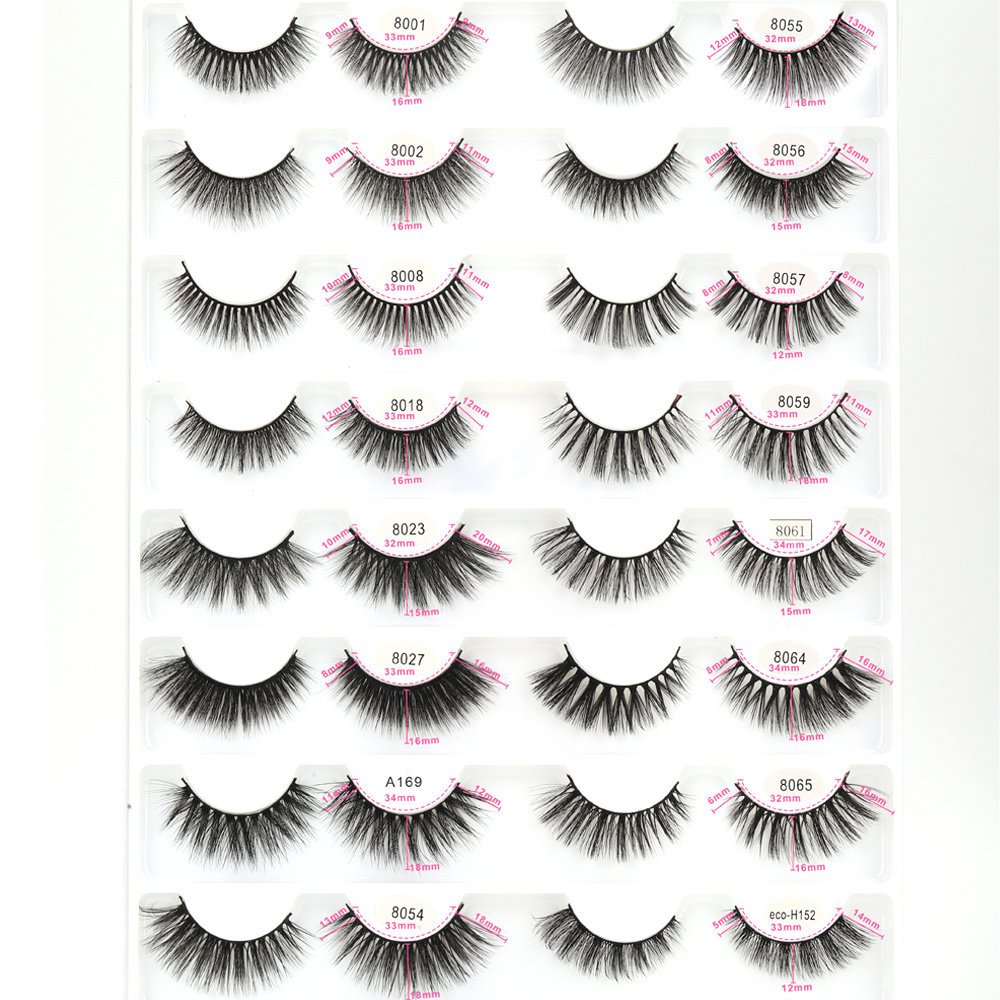 3D Silk Faux Mink Fake Premium Synthetic False Eyelashes Wholesale Natural Strip Eye Lashes Manufacturer