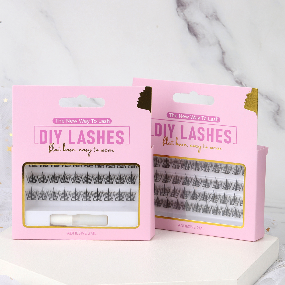 diy eyelashes Self-Application Kit Private Label Eyelash Cluster Segmented Diy Lashes Extension With Diy Lash Glue