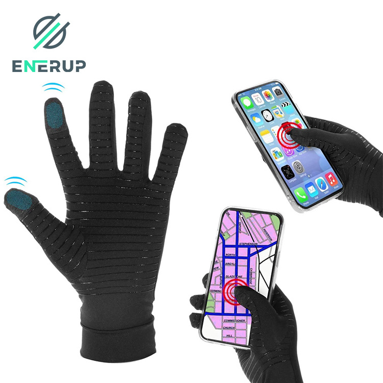 Enerup OEM/ODM Copper Arthritis Touch Screen Gloves Household Working Fitness Compression Fit Gloves