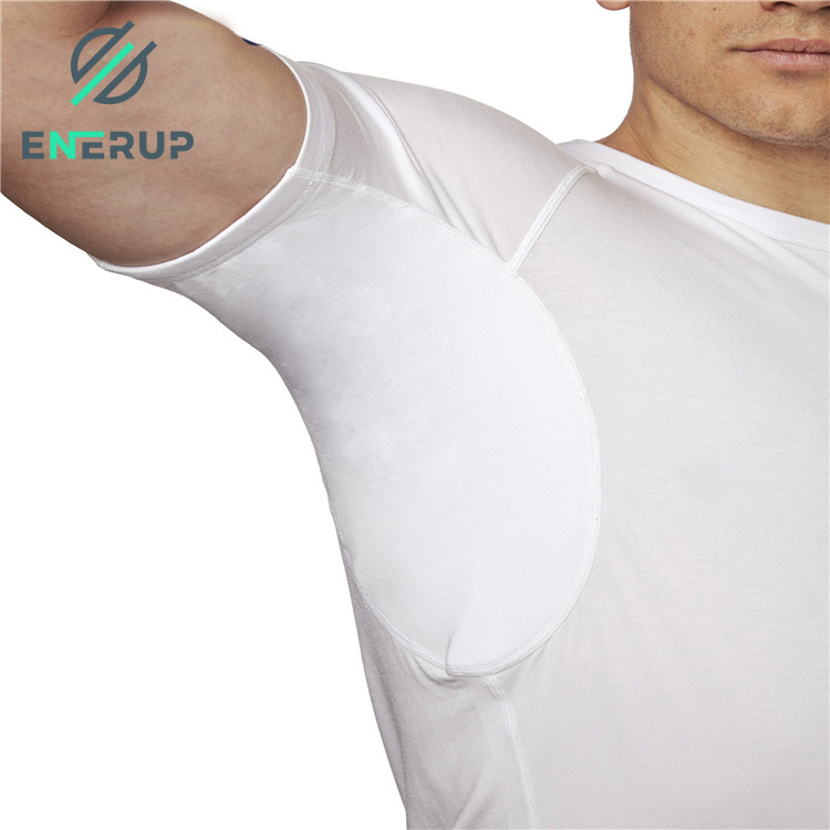 Enerup OEM/ODM Anti-Odor Moisture Wicking Bamboo Viscose Against Underarm Men's Sweat Proof Undershirt T Shirt