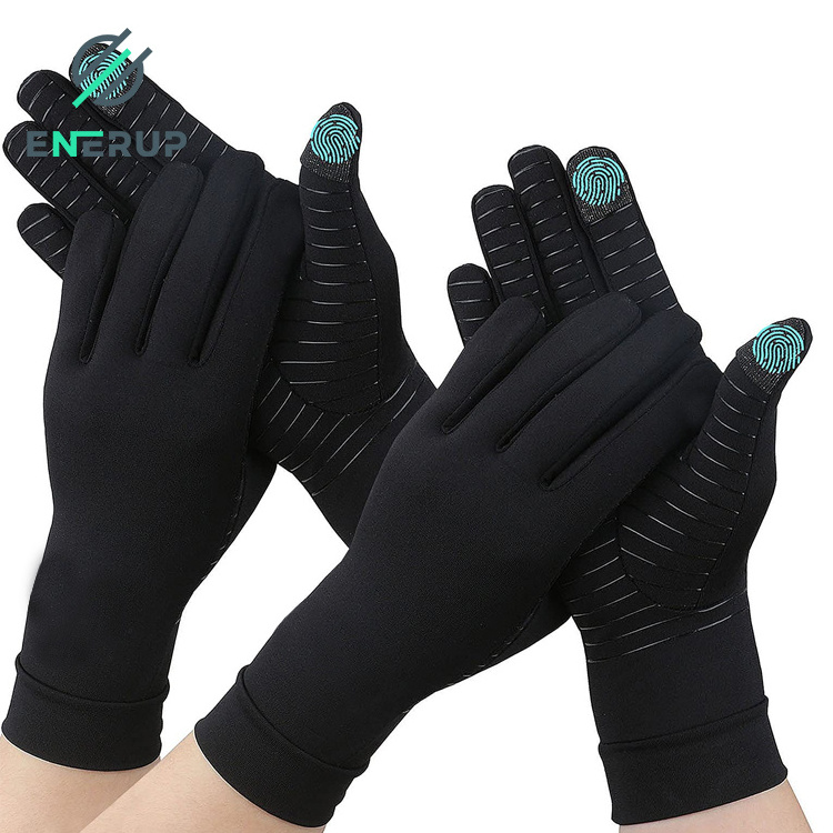 Enerup OEM/ODM Copper Arthritis Touch Screen Gloves Household Working Fitness Compression Fit Gloves