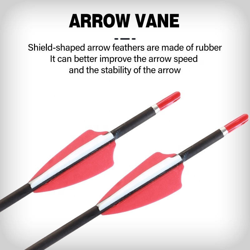 SPG Carbon Arrow Archery 31 Inch Traditional Recurve Bow Longbow Hunting Competition 600 Spine ID 4.2 mm Plastic Vane Point