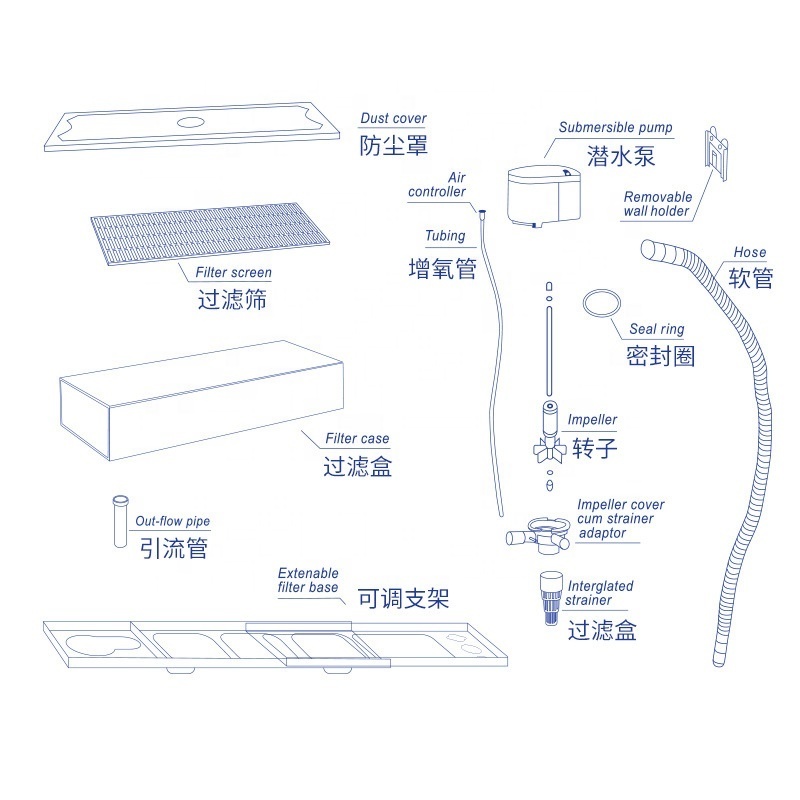 Sobo Wp-800f Wp-1880f Wp-2880f Wp-3880f Top Submersible Aquarium Water Filter For Fish Tank With Filter Box Wp Series