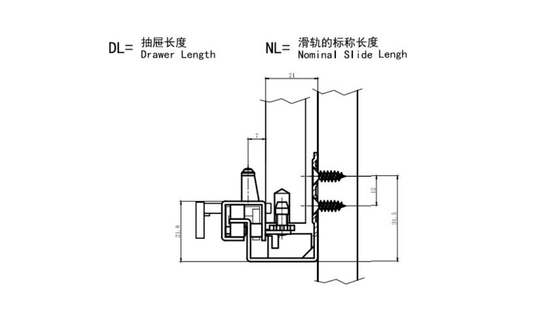 Full extension soft close undermount push to open soft close drawer slides Hidden buffer slide rail