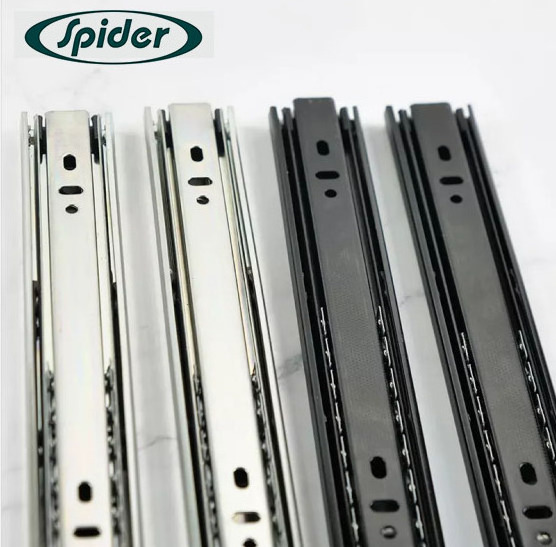 Factory price Hot sale 35mm cold rolled steel drawer slide Soft close slide Furniture Hardware for cabinet of kitchen & bedroom