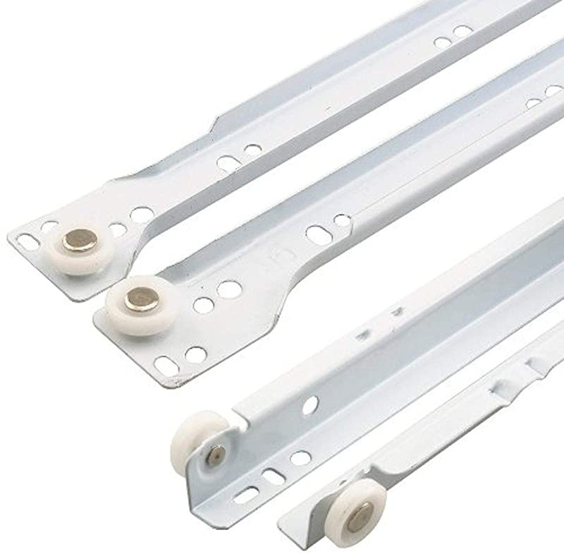 China Factory Powder Coated Nylon Wheel Roller Rails powder coated drawer slide Bottom Mount Roller Drawer Slides