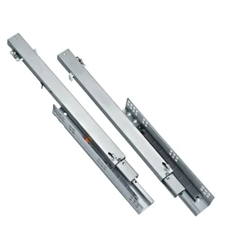 2023 Hot Sale 3 Folds undermont slide Telescopic Undermount Drawer Slide 300mm Slide Rail Drawer Undermount