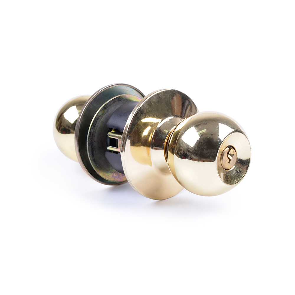 Indoor wooden rim door cylindrical knob door locks with key cylindrical lever popular round door knob lock