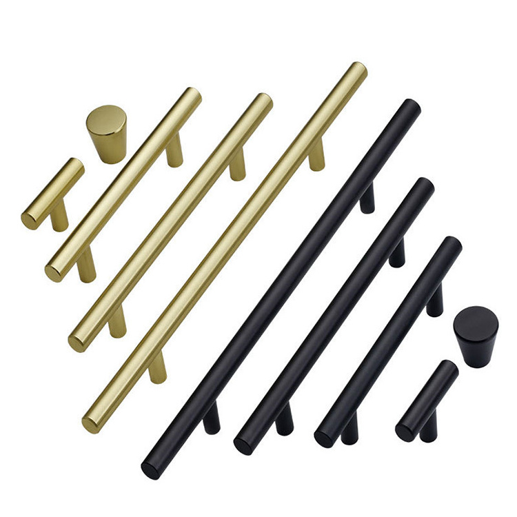 China Manufacturer European Market Best-Selling Brushed Gold Hardware Cabinet Kitchen Drawer Cabinet Pulls Handles and Knobs