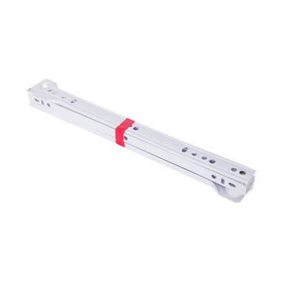 Powder Coated Soft Self Closing Undermount Drawer Slide Rail with White Nylon Wheel Drawer Slide