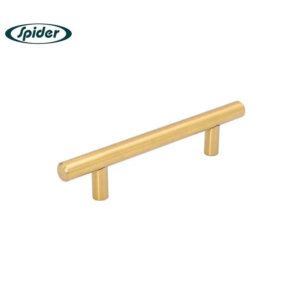 Luxury gold kitchen cabinet handles drawer pulls black solid brushed brass cupboard knobs handles