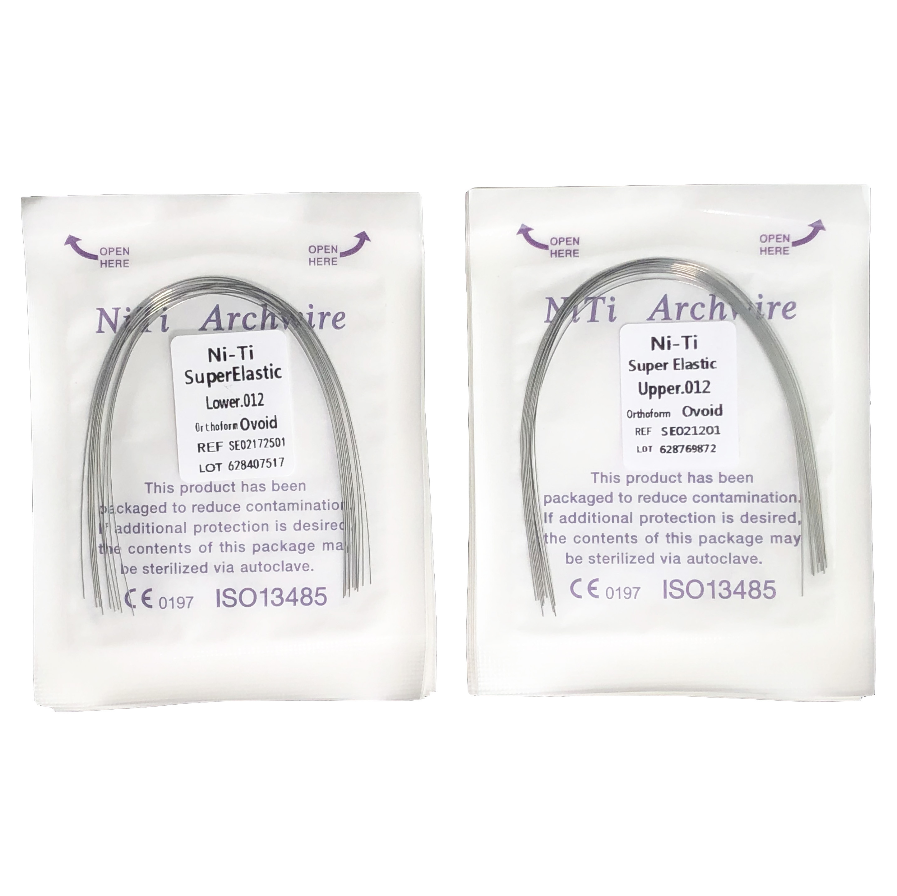 Dental Consumables Ortodoncia Round Ovoid Natural Super Elastic Niti Arch Wire Orthodontic Brace Wire