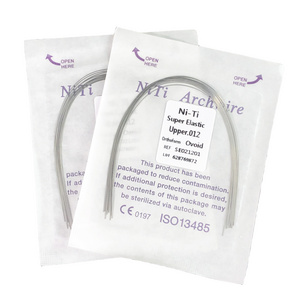 Dental Consumables Ortodoncia Round Ovoid Natural Super Elastic Niti Arch Wire Orthodontic Brace Wire