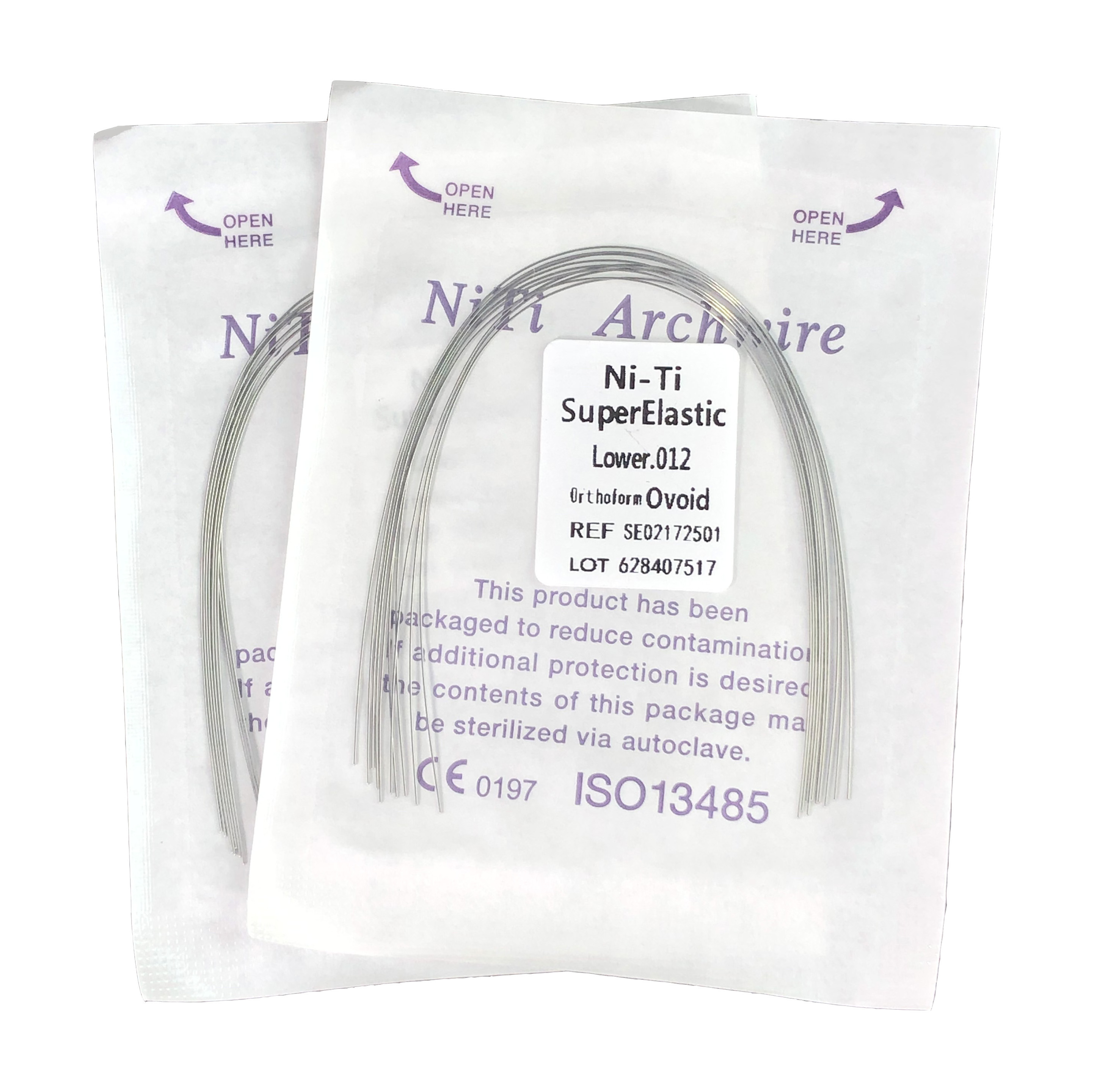 Dental Consumables Ortodoncia Round Ovoid Natural Super Elastic Niti Arch Wire Orthodontic Brace Wire