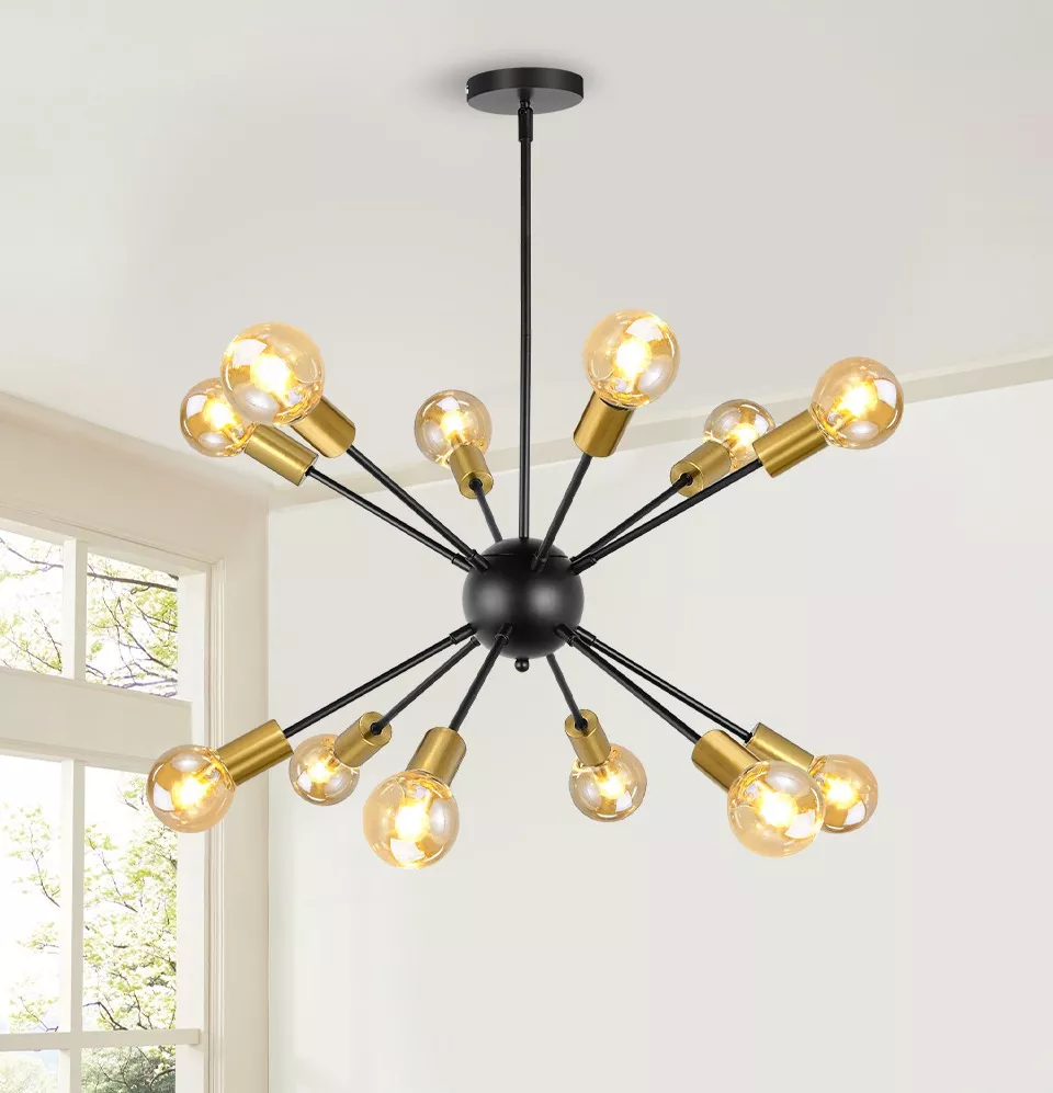 Dopwii Modern Lustre Chandeliers Living Room Ceiling E27 LED Adjustable Ball Glass Hanging Lamp Dining Room Lighting Fixtures