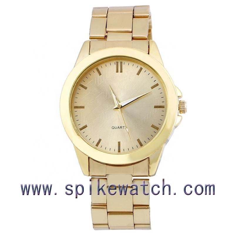 Unisex Gender Fashion Waterproof Gold Plated Wrist Watches Men