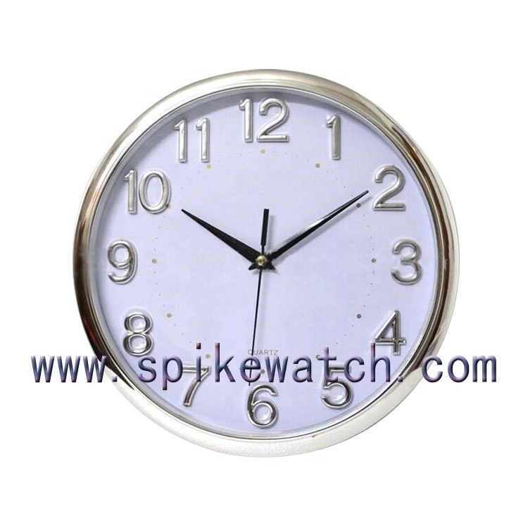 30CM horloge murale with aluminum frame and metal clock face wall clock