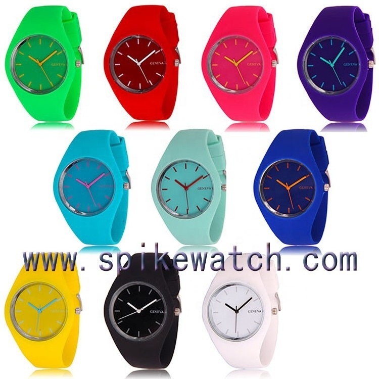 China factory wholesale stainless steel case back silicone watch women