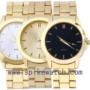 Unisex Gender Fashion Waterproof Gold Plated Wrist Watches Men