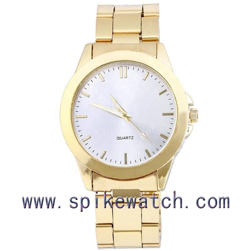 Unisex Gender Fashion Waterproof Gold Plated Wrist Watches Men