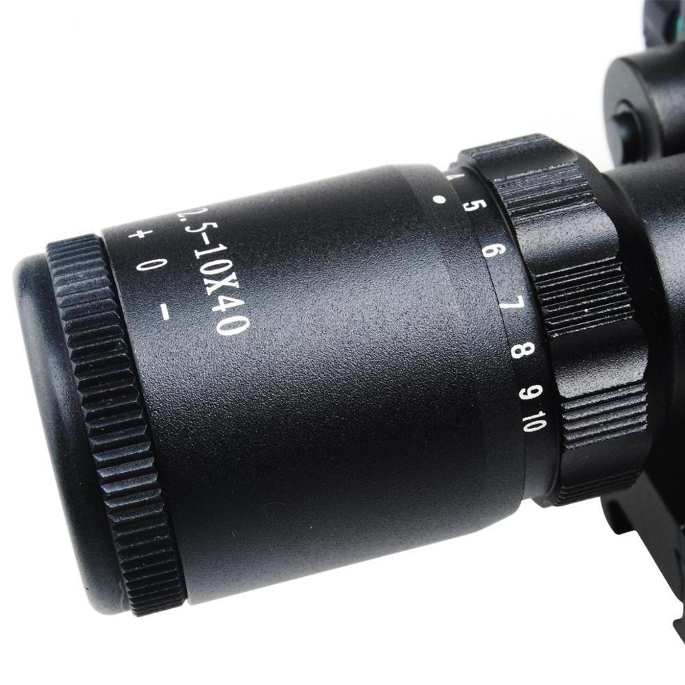 SPINA OPTICS 2.5-10X40 Hunting tactical Optical sight red green Illuminated with Red Laser Spotting scope