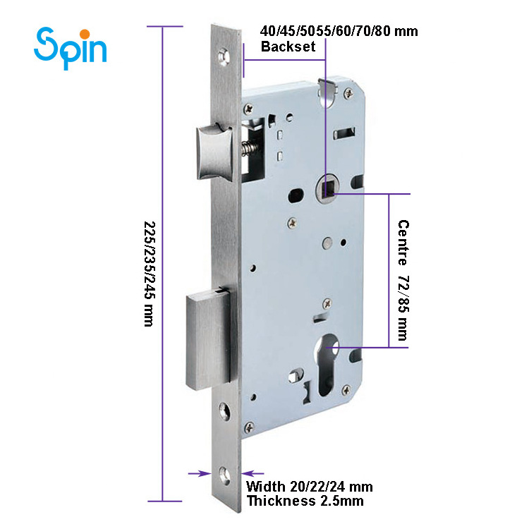 israel door tubular mortice lock body door knob latch 85mm iron bearing mortise lock body