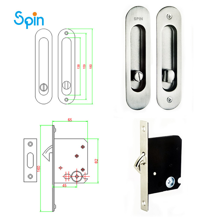 Wholesale 180mm Zinc Alloy Invisible Wood Door Sliding Door Hook Lock