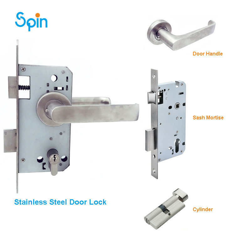 Pakistan hotel door lock system price childproof interior lever handle door locks