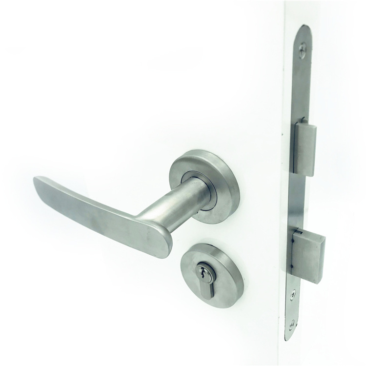 Stainless steel safety lock inserts in the door combination the anti-theft door lock