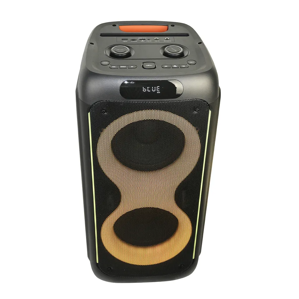 T 10 Inch Portable 80 Watts Speakers Altavoces Bocina Bluetooth Portatil LED Party Speaker With Light Rings