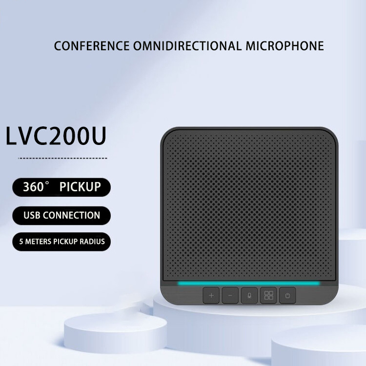 Omnidirectional microphone for video conference driver-free wired USB desktop speaker (for 40 square meters meeting room)