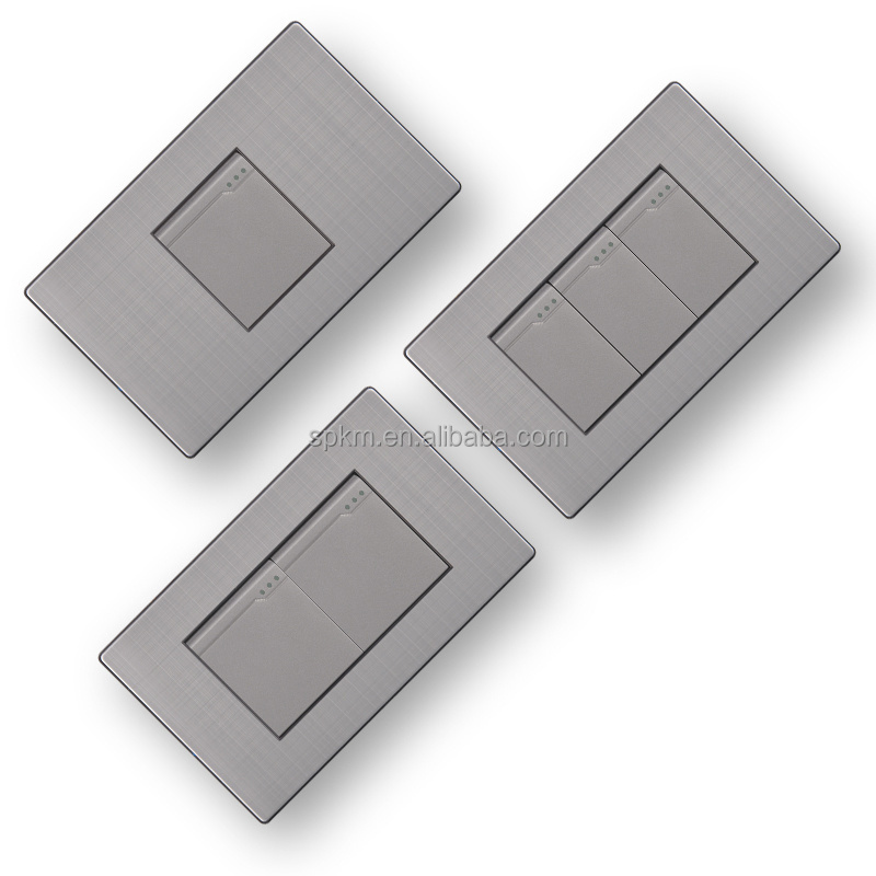 118 Type South American standard universal stainless steel panel home wall switches and sockets Electrical