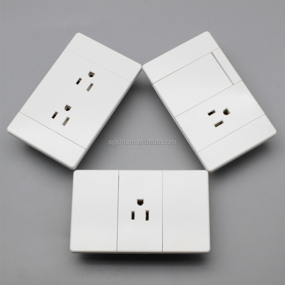 SPKM 118 type customized PC panel 15A wall electric switches and sockets electrical