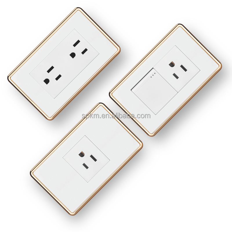 Factory wholesale US standard classic Design PC panel home wal switches and sockets Electrical