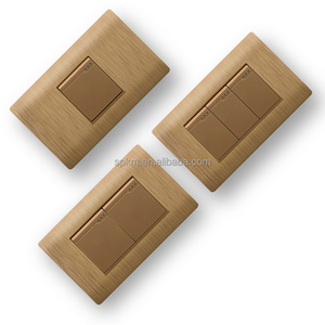 SPKM American standard  Retro design brushed PC material push button wall switches and sockets electrical