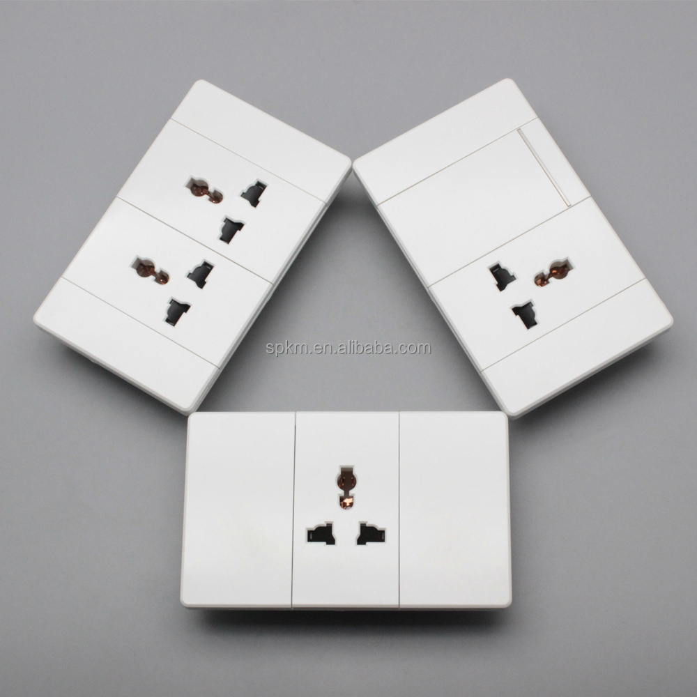 SPKM 118 type customized PC panel 15A wall electric switches and sockets electrical