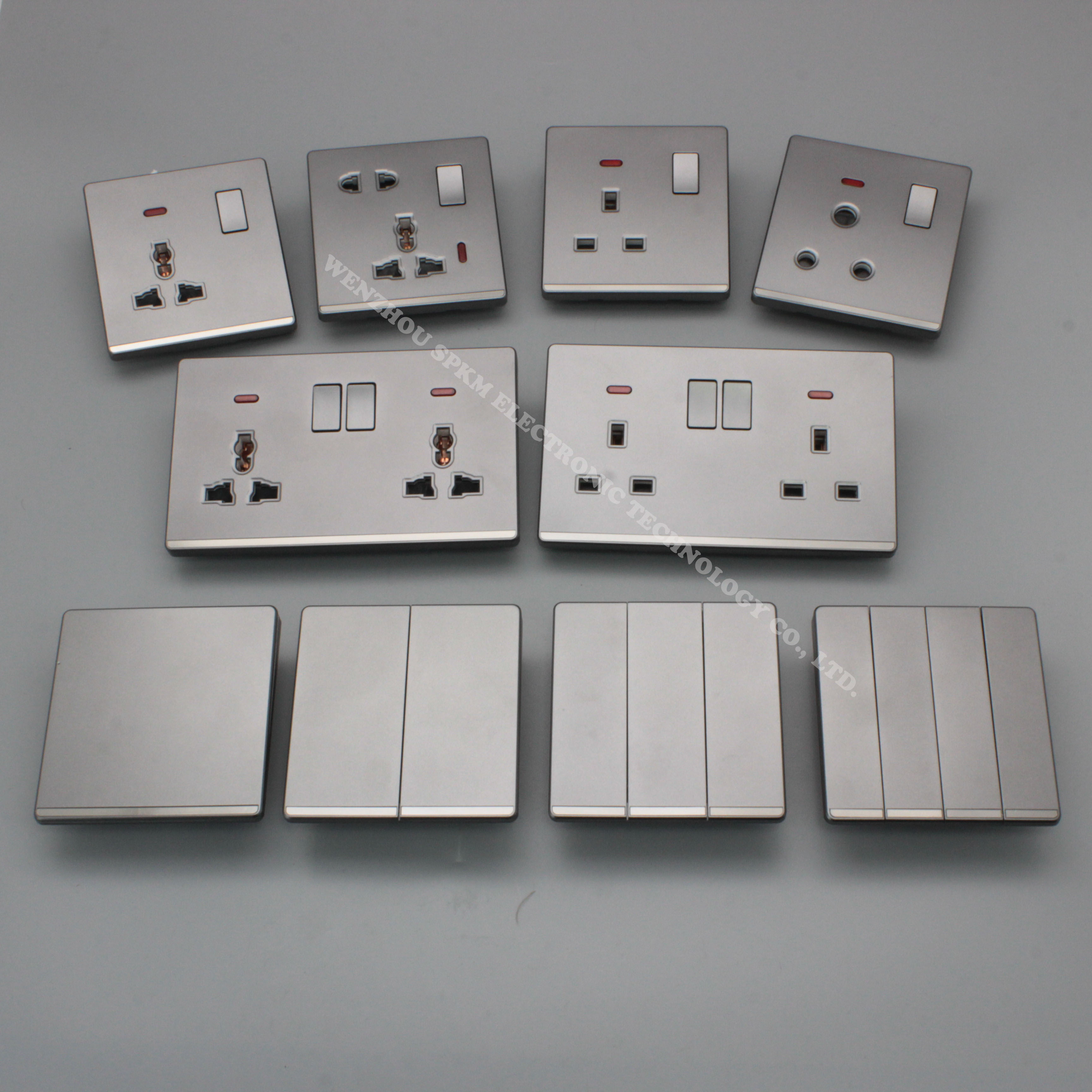 China factory outlets hot selling UK big Push button wall electrical switches and light switch