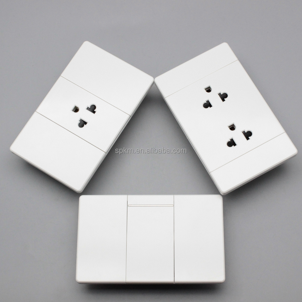 SPKM 118 type customized PC panel 15A wall electric switches and sockets electrical