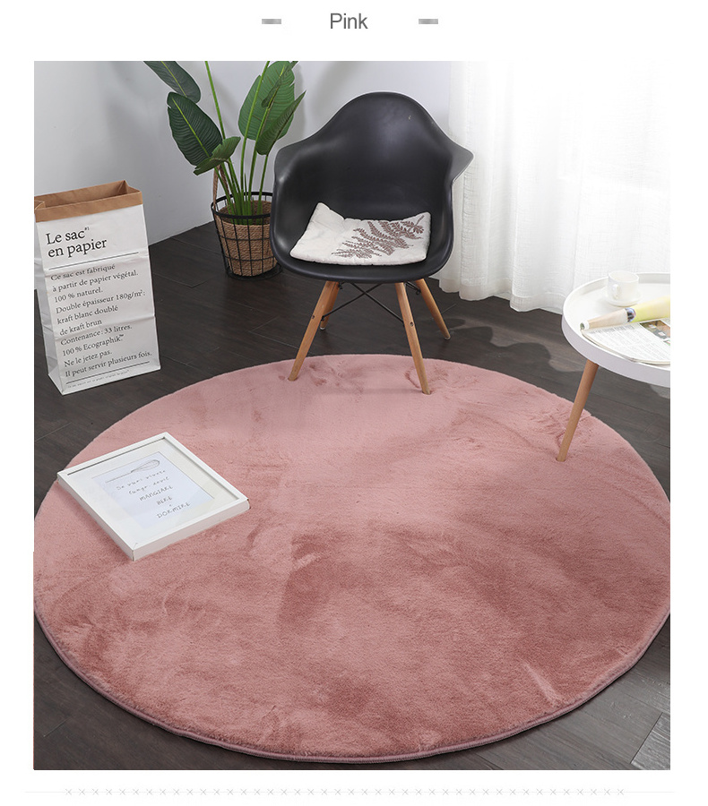 rabbit fur carpet Soft Faux Rabbit Fur Chair Couch Cover Area Rug for Bedroom Floor Sofa Living Room Pink carpet and rug