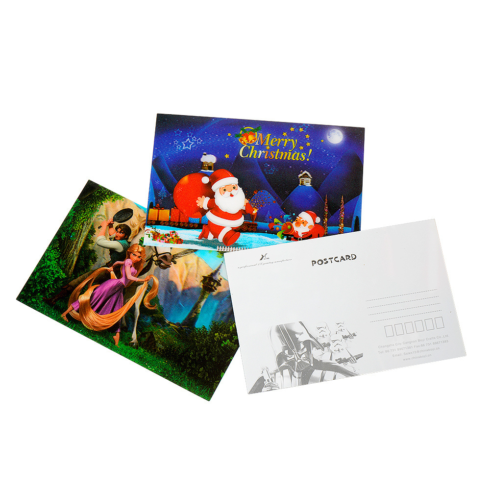 Custom Printing 3D Lenticular Post card stationary custom game card printing high quality