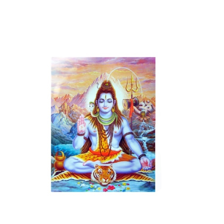 Customized Religious Picture God  Plastic Lenticular anime posters for wall 3D custom poster with frame coloring poster