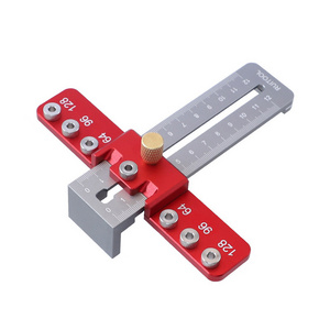 Drawer Cabinet Hardware Jig Door Handle Hole Locator Adjustable Woodworking Drilling Locator Tools Handle Puncher