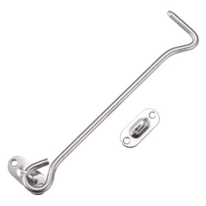 4/6/8 inch Stainless Steel Hook and Eye Door Latch Window Catch Vintage Windbreak Door Bolt Hook Lock Furniture Hardware