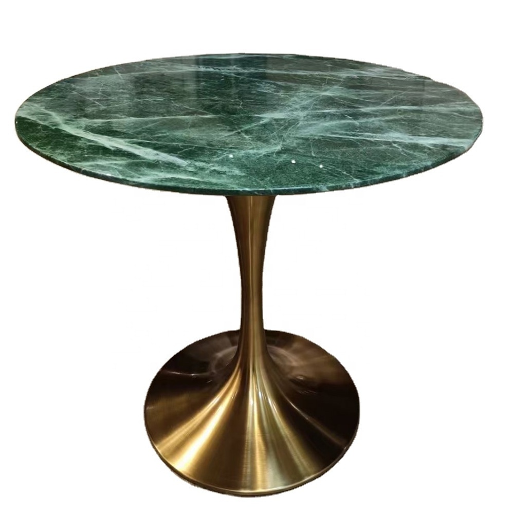 Antique Bronze Tulip Table Base With Green Marble Restaurant Table Base Table Leg