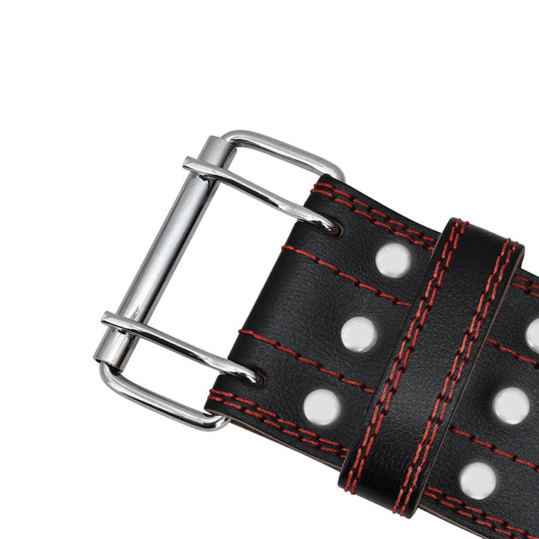 Top trending handmade black & red synthetic leather belt latest design fancy fitness wear cow skin belt for men & women