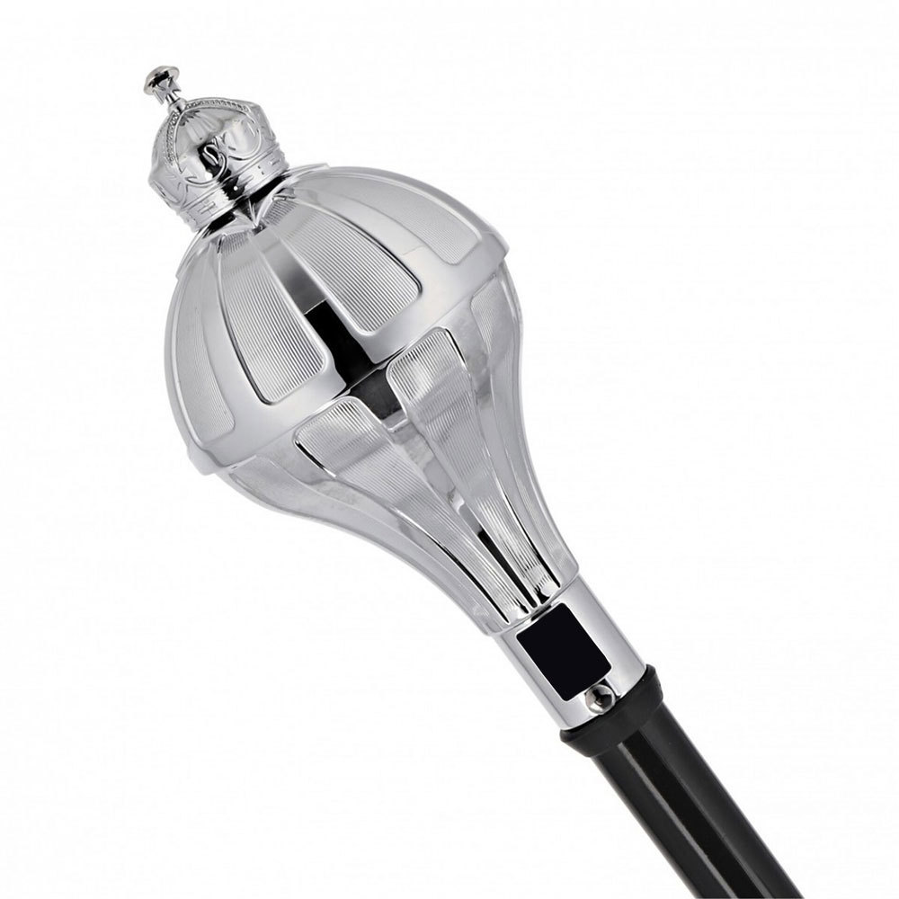 Best Quality Drum Major Mace Stave & Stick Embossed Chrome Head Drum Major Mace/Stave Stick Band Mace head