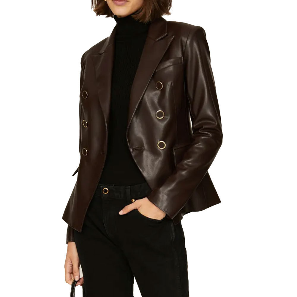 Pure Fabric High Quality Women Leather Coat Fresh Sale Best Outlet Women Leather Coat