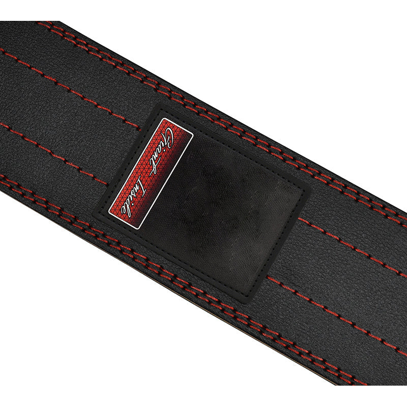 Top trending handmade black & red synthetic leather belt latest design fancy fitness wear cow skin belt for men & women