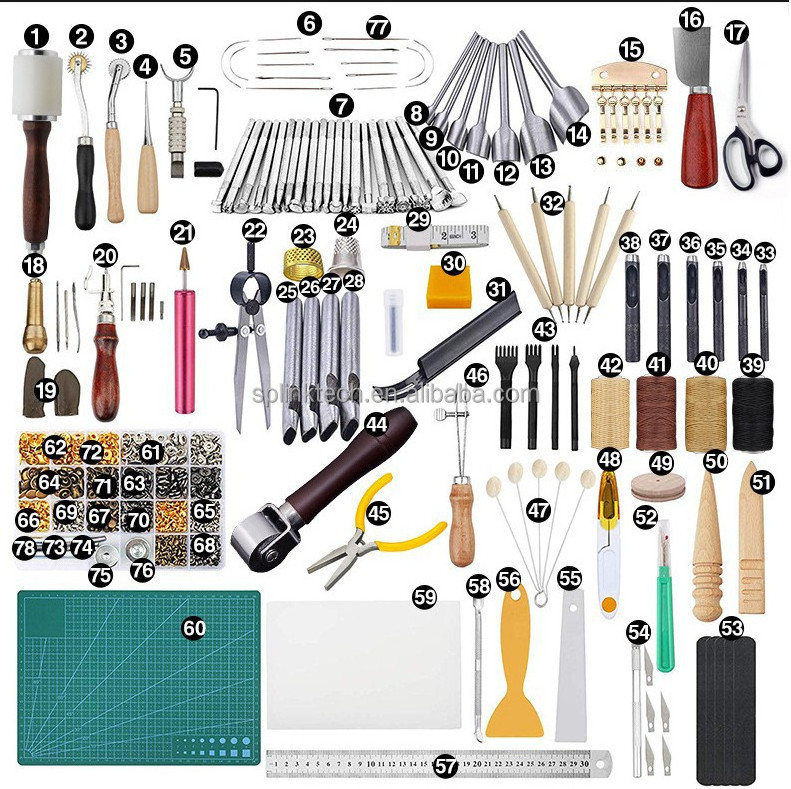 Leather Craft Package Hand-sewn Set Leather Craft Tools 336pcs Leather Craft Tool Set