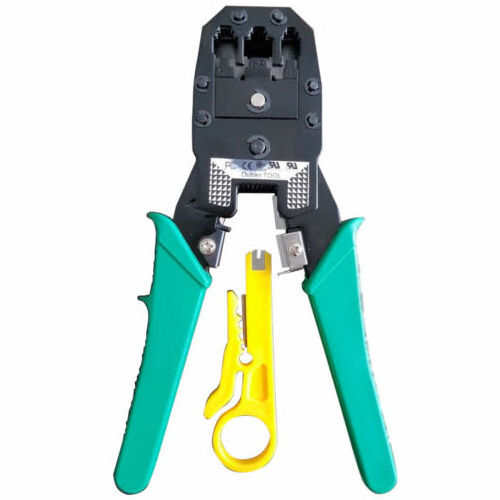 RJ45 Ethernet Cable Tester Crimper Stripper Cutter Punch Down Tool Network Kit